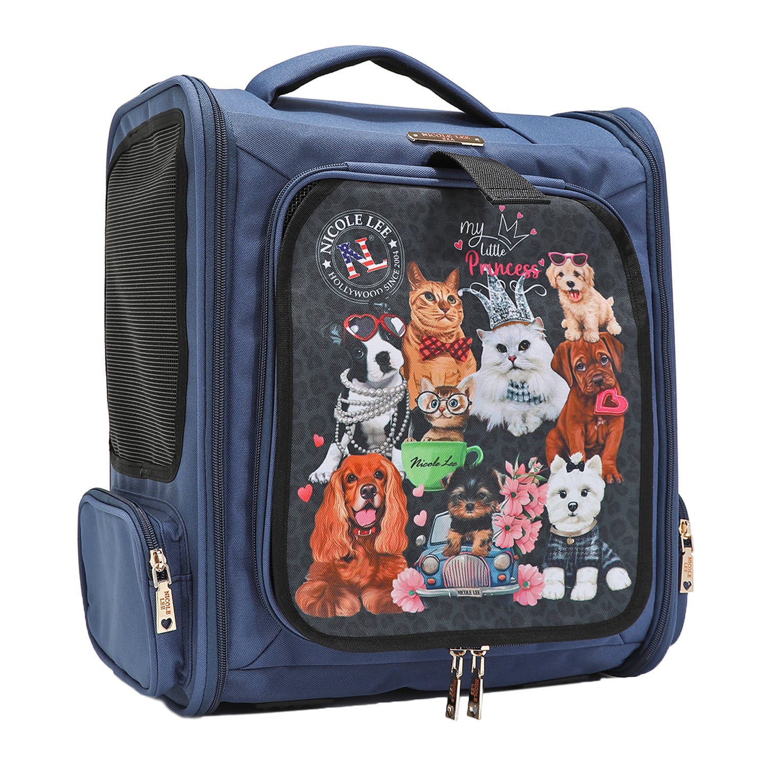 Expandable Pet Carrier Backpack for Small Pets, Multiple Pockets