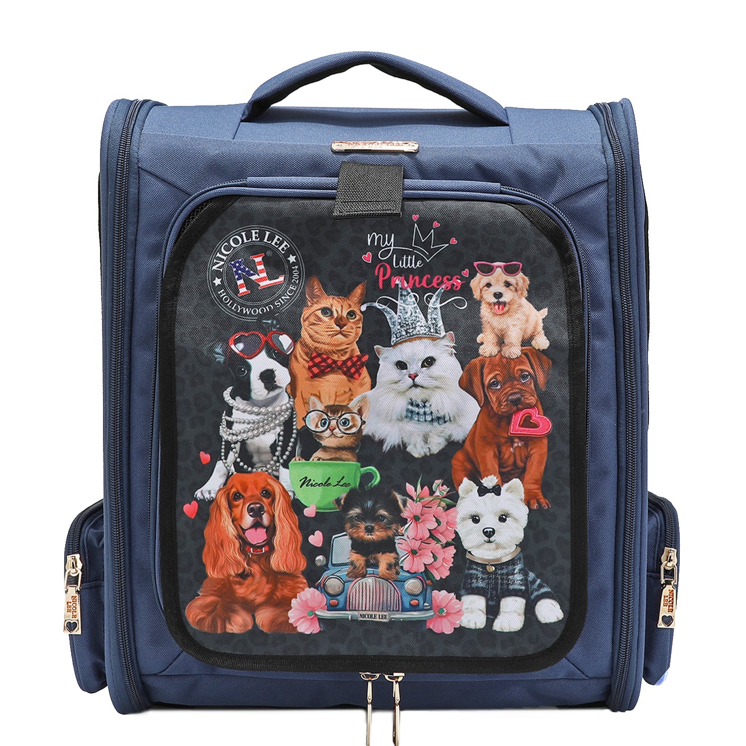 Expandable Pet Carrier Backpack for Small Pets, Multiple Pockets