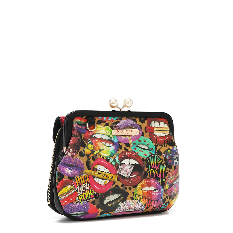 Kiss Sea Crossbody Bag For Women - Vegan Leather Purse With Adjustable Strap & Multiple Pockets