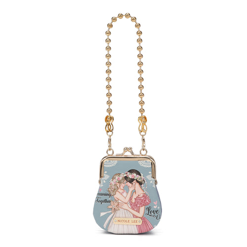 Mini Tote Bag Keychain, Handbag Charm Keychain, Gold Metal, Rhinestone  Multi – Nicole Lee Online