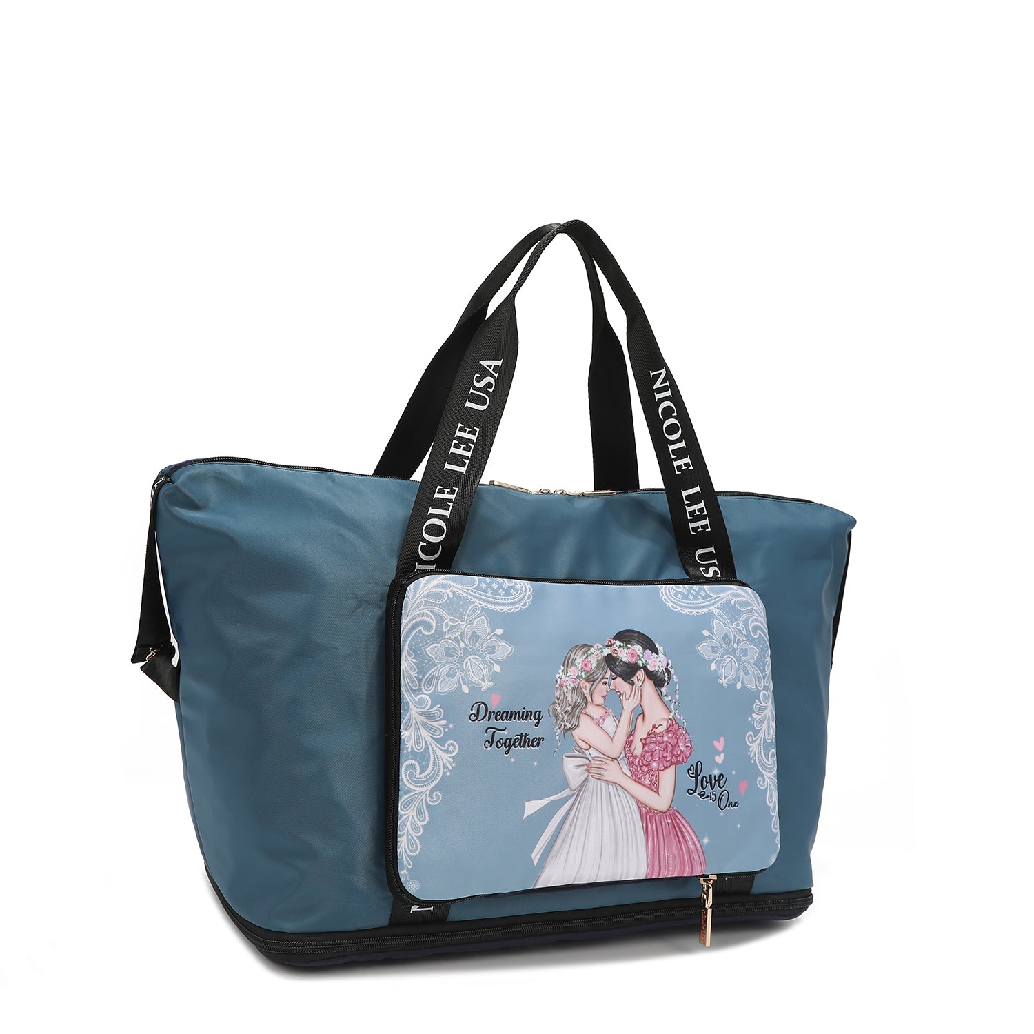 foldable travel tote bag Jenna Foldable Collapsible Nylon Travel Tote Bag, Large Oversized Lightweight Carry-On – Nicole Lee Online
