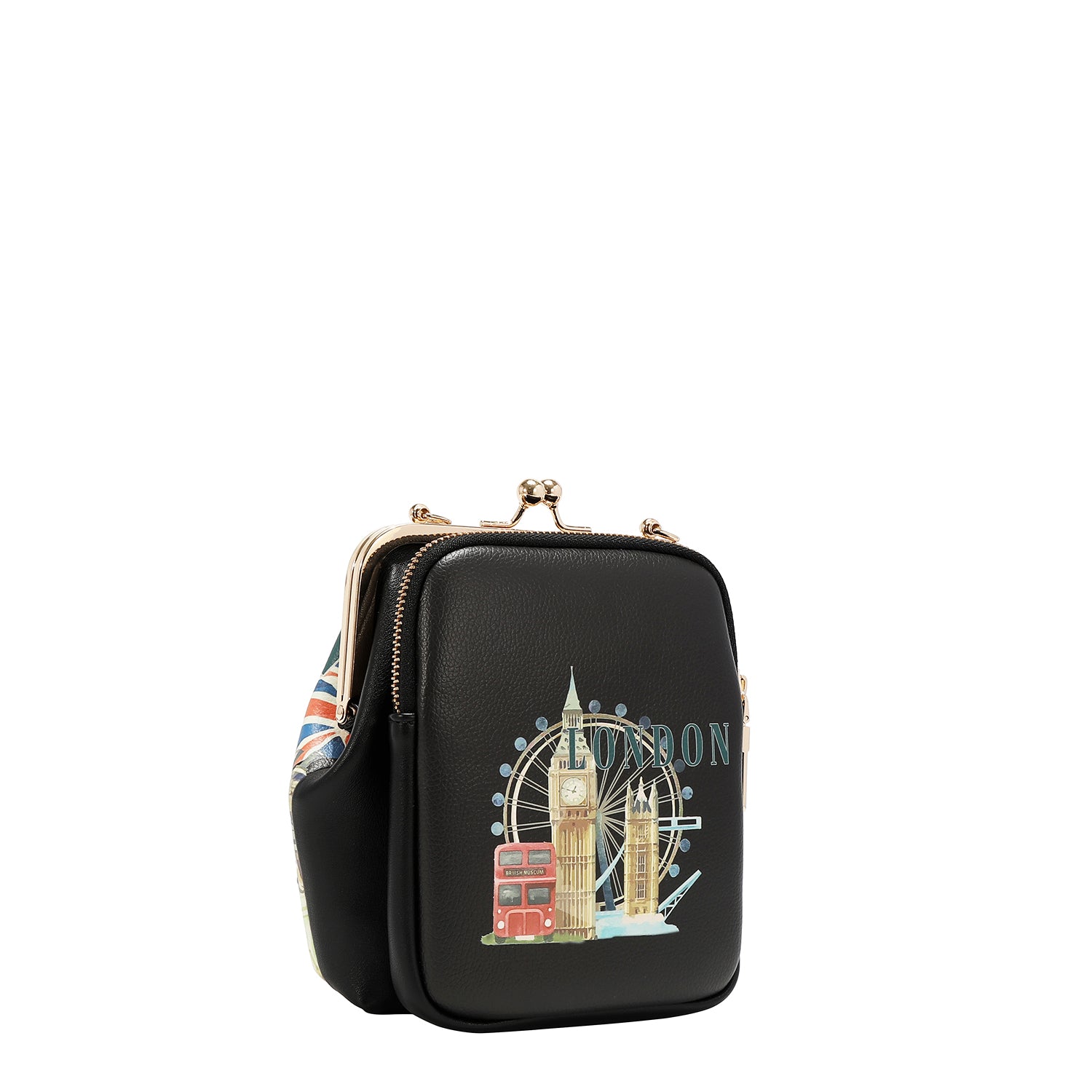 KISS LOCK 2 COMPARTMENT CROSSBODY BAG