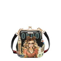 KISS LOCK 2 COMPARTMENT CROSSBODY BAG