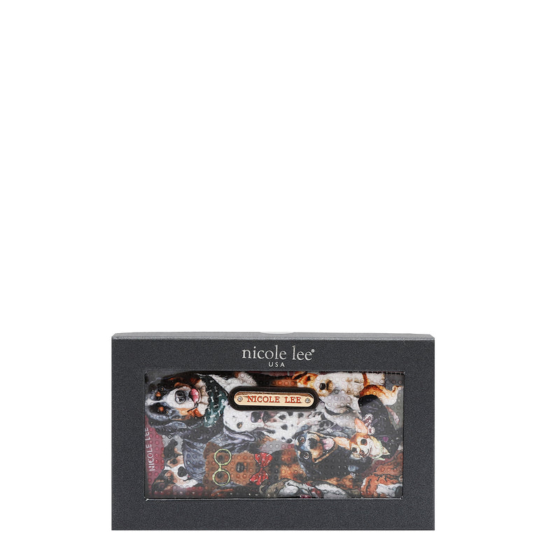 NL Signature Bifold Wallet with Optional Metal Wristlet Strap