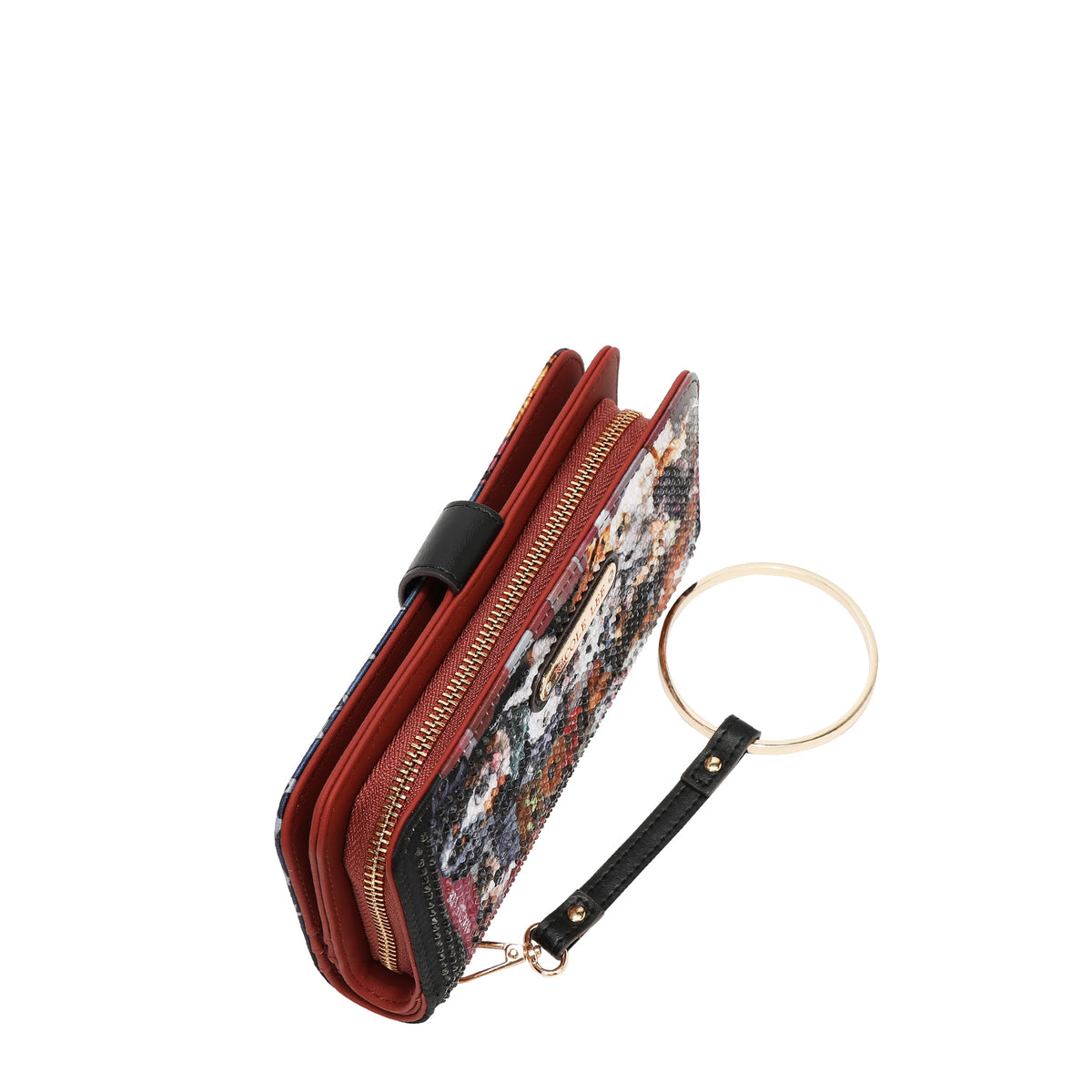 NL SIGNATURE BIFOLD WALLET WRISTLET