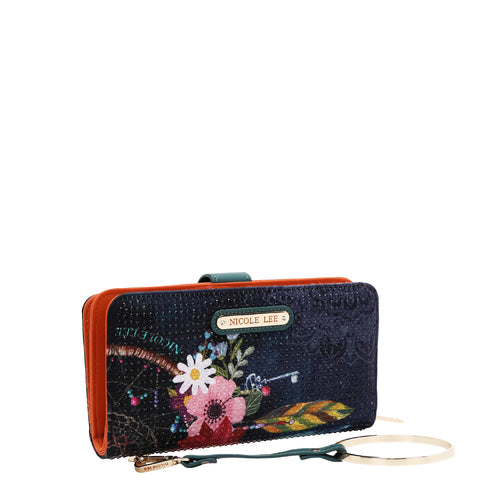 NL SIGNATURE BIFOLD WALLET WRISTLET