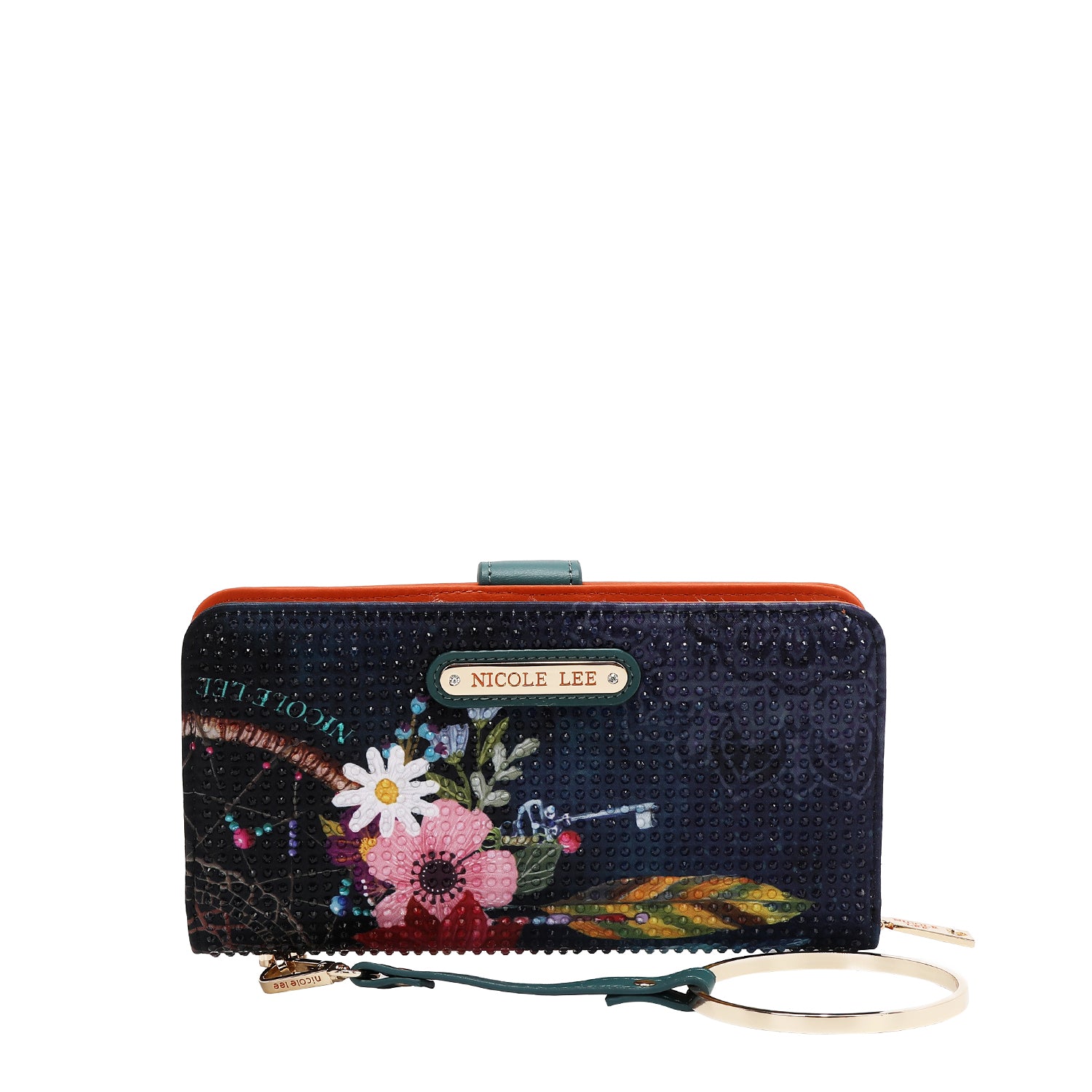 NL Signature Bifold Wallet with Optional Metal Wristlet Strap NL Signature Bifold Wallet with Optional Metal Wristlet Strap
