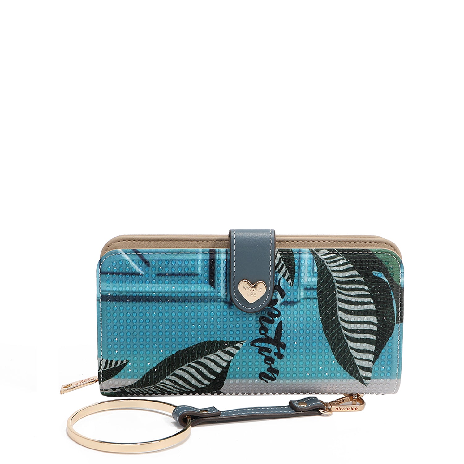 NL SIGNATURE BIFOLD WALLET WRISTLET