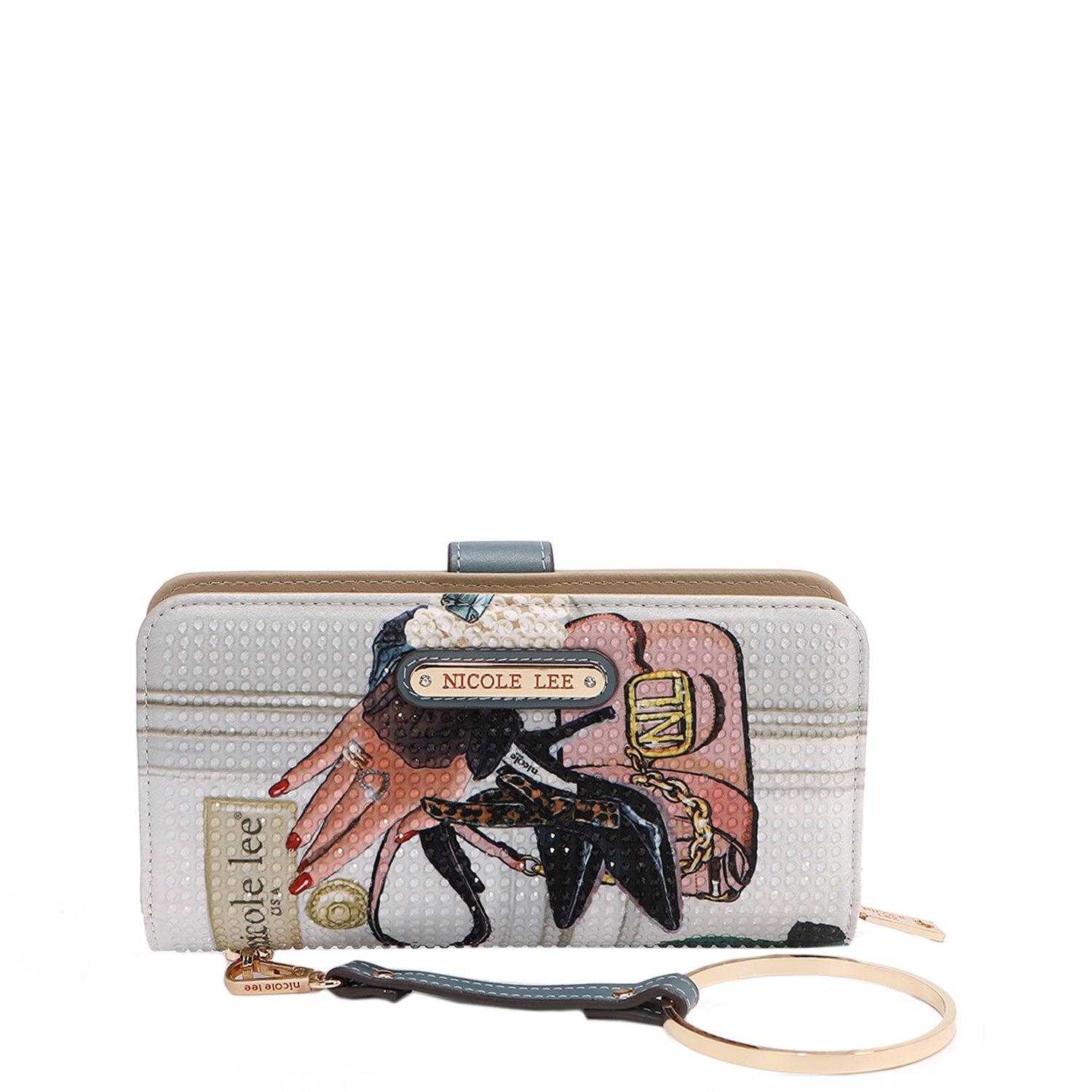 NL SIGNATURE BIFOLD WALLET WRISTLET