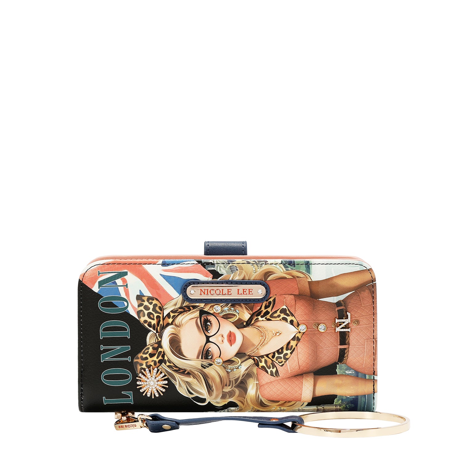 NL SIGNATURE BIFOLD WALLET WRISTLET
