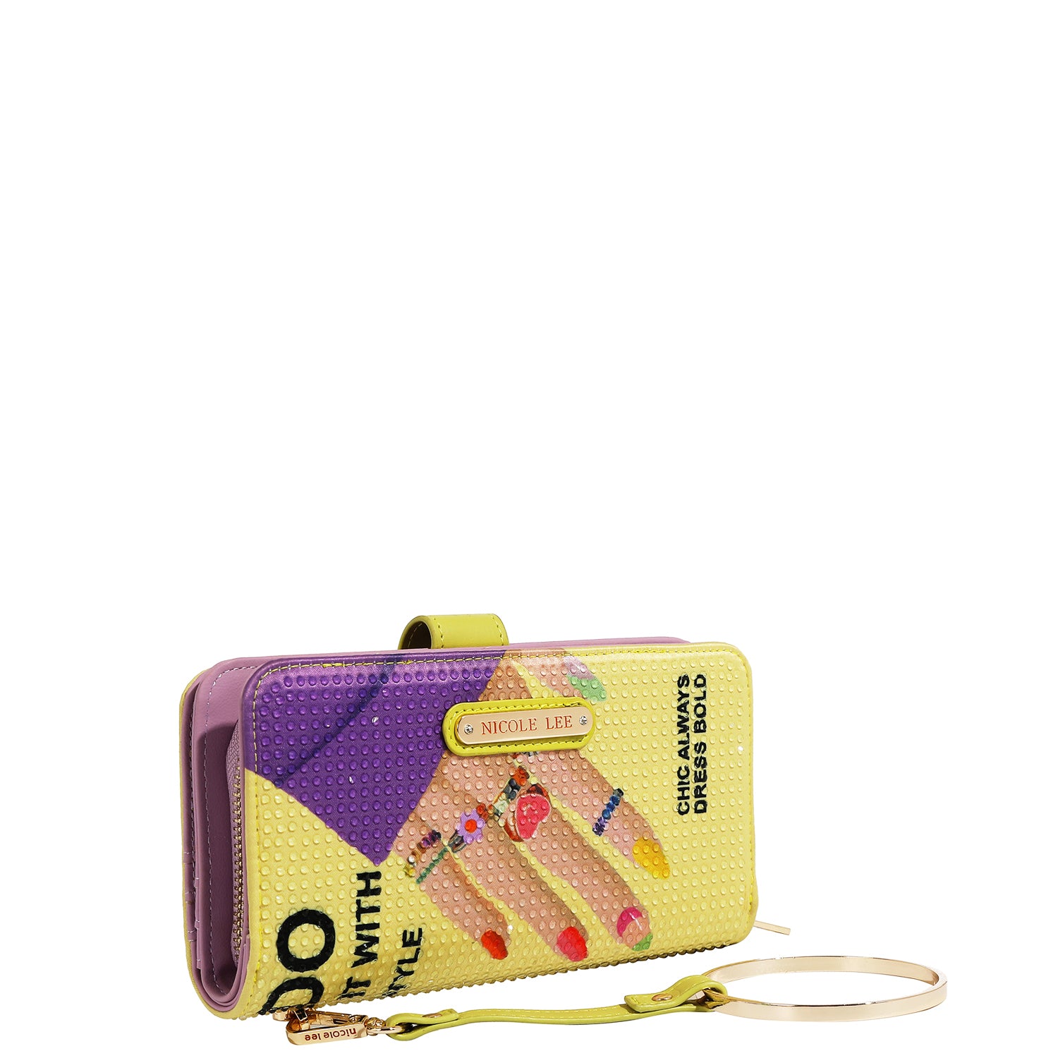 NL SIGNATURE BIFOLD WALLET WRISTLET