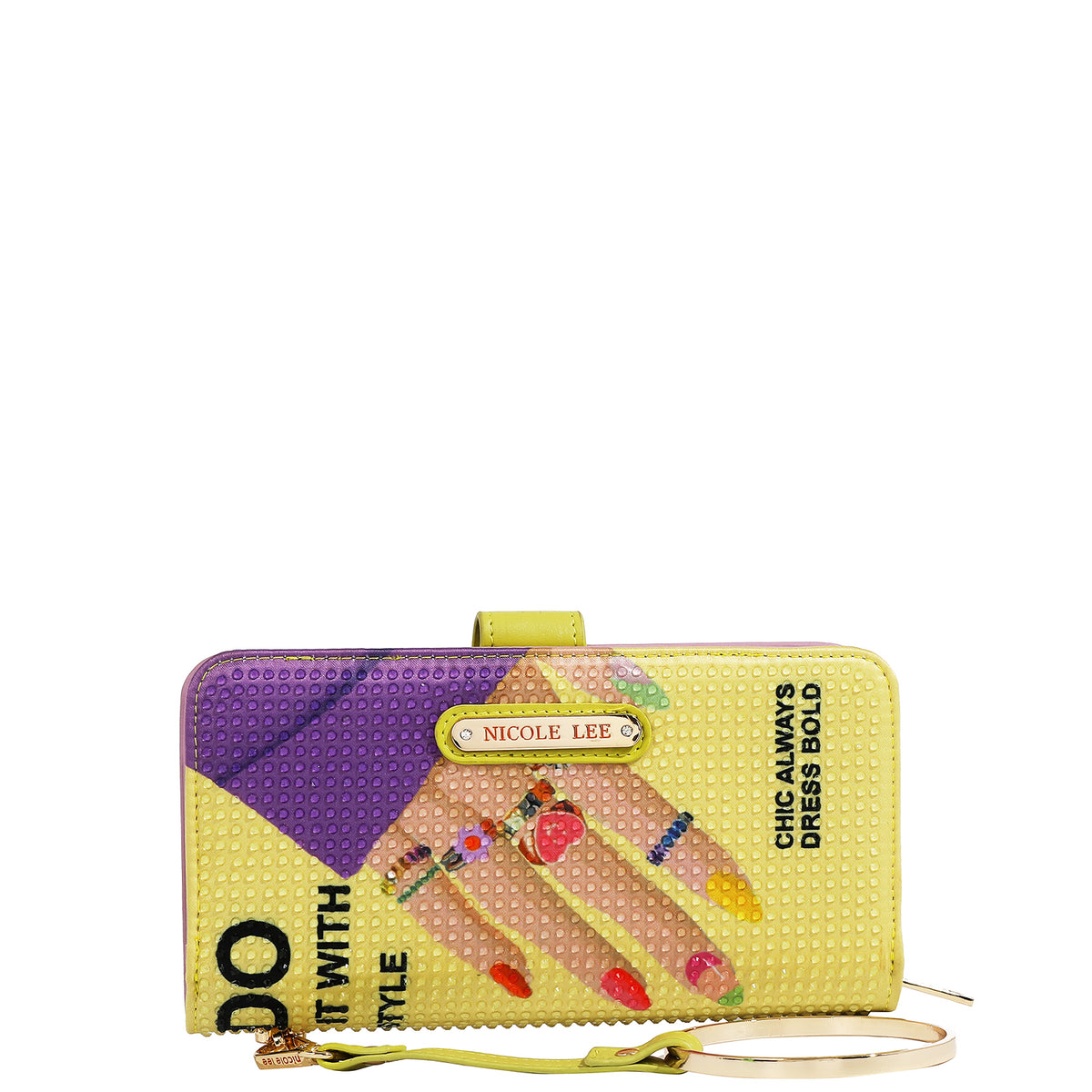 NL SIGNATURE BIFOLD WALLET WRISTLET