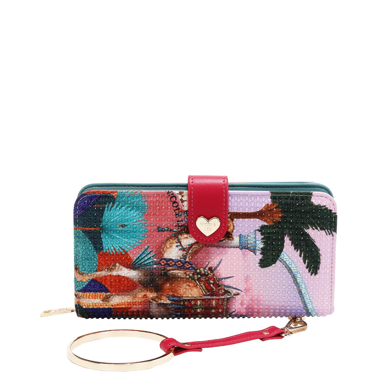 NL SIGNATURE BIFOLD WALLET WRISTLET