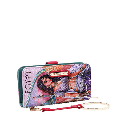 NL SIGNATURE BIFOLD WALLET WRISTLET