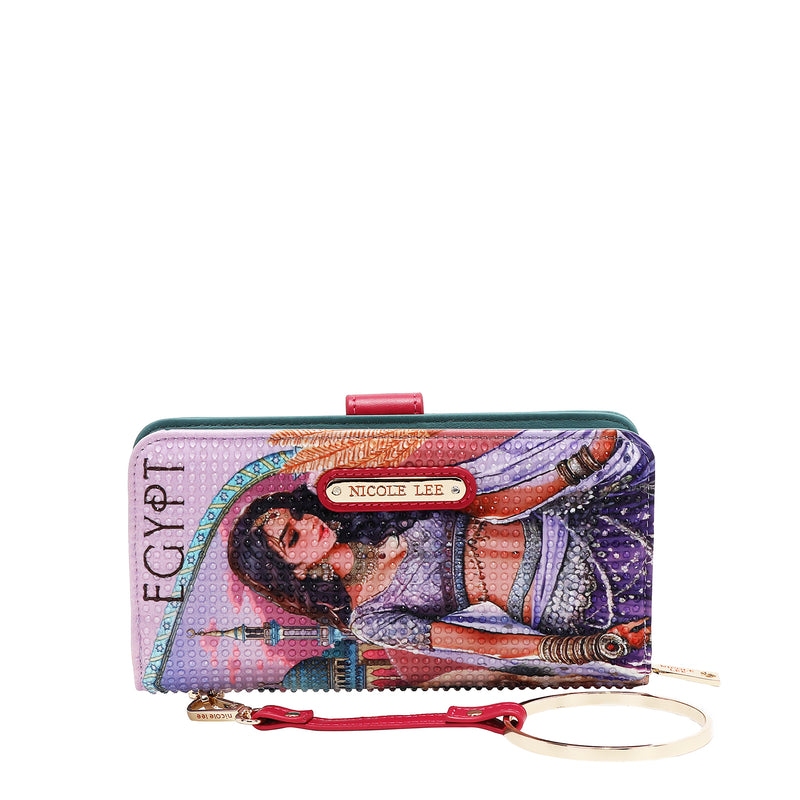 NL SIGNATURE BIFOLD WALLET WRISTLET