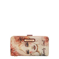 NL SIGNATURE BIFOLD WALLET WRISTLET