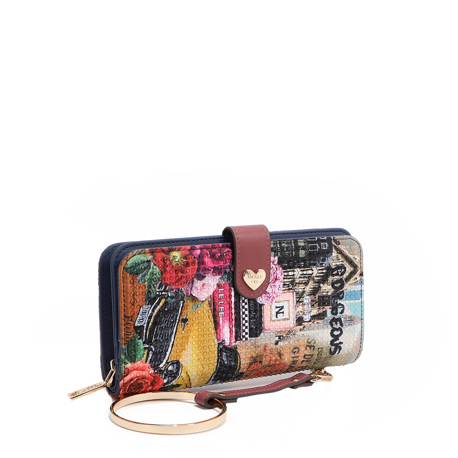 NL SIGNATURE BIFOLD WALLET WRISTLET