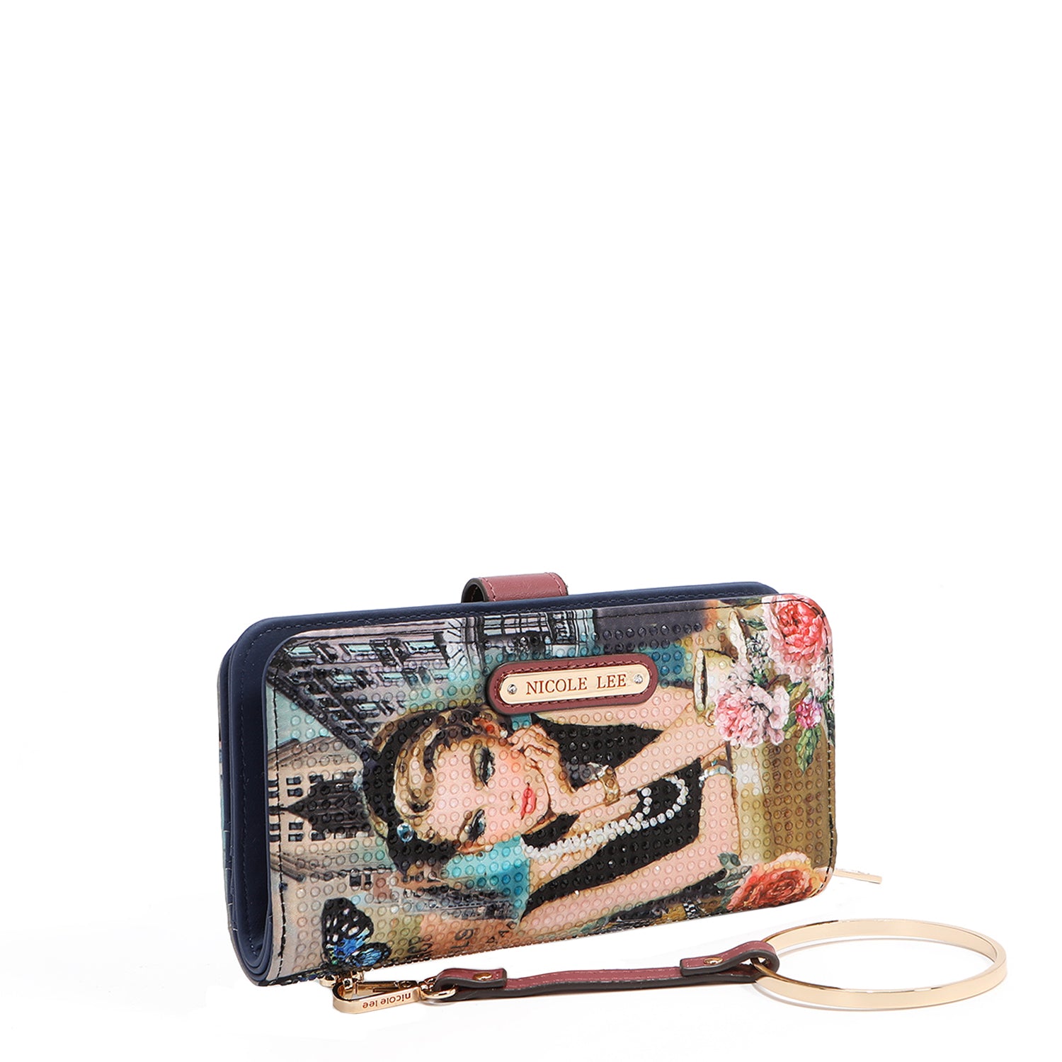 NL SIGNATURE BIFOLD WALLET WRISTLET