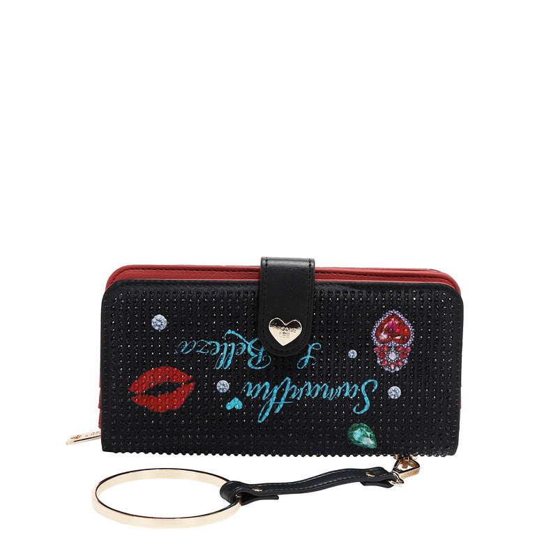 NL SIGNATURE BIFOLD WALLET WRISTLET