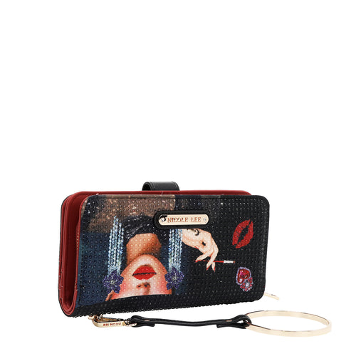 NL SIGNATURE BIFOLD WALLET WRISTLET