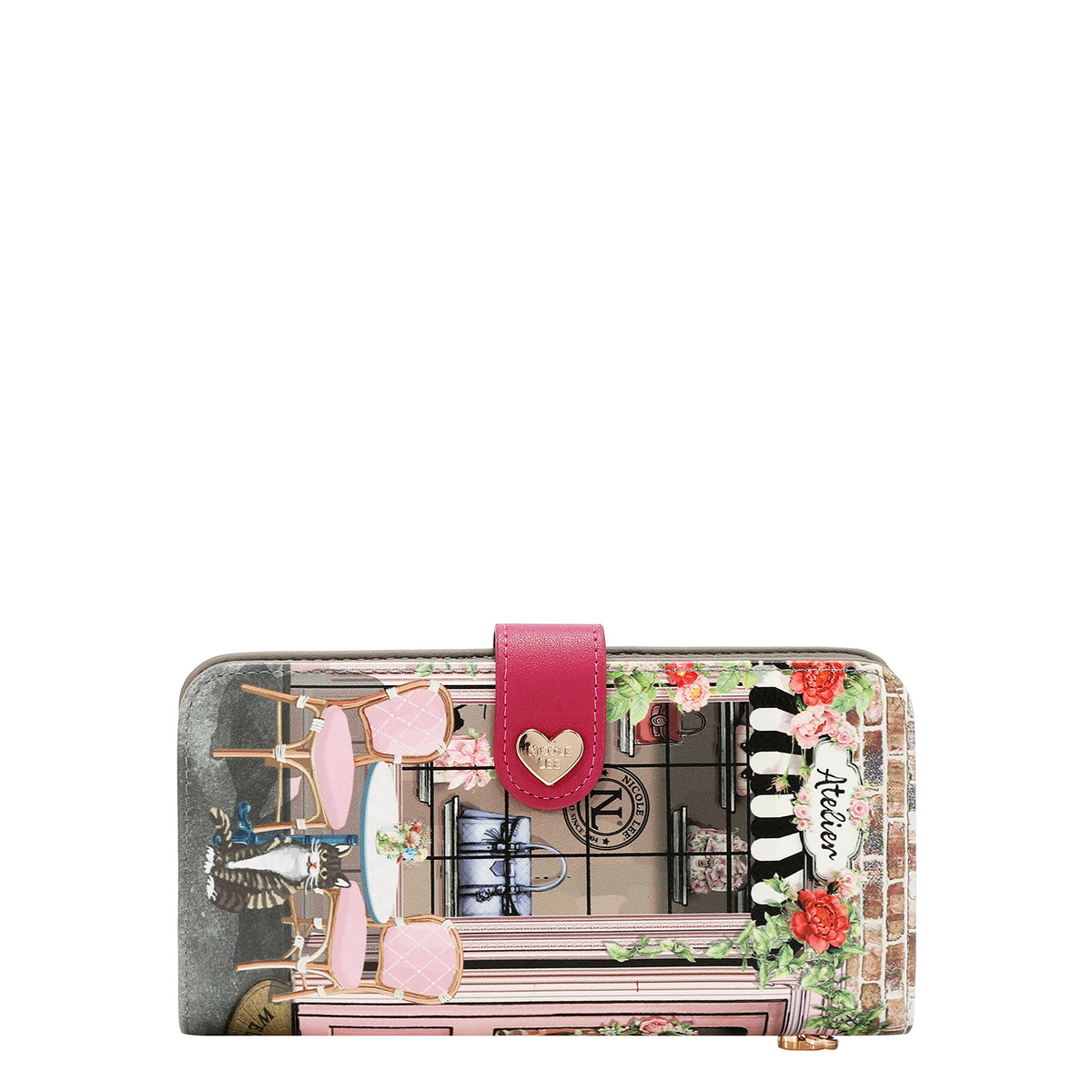 NL SIGNATURE BIFOLD WALLET WRISTLET