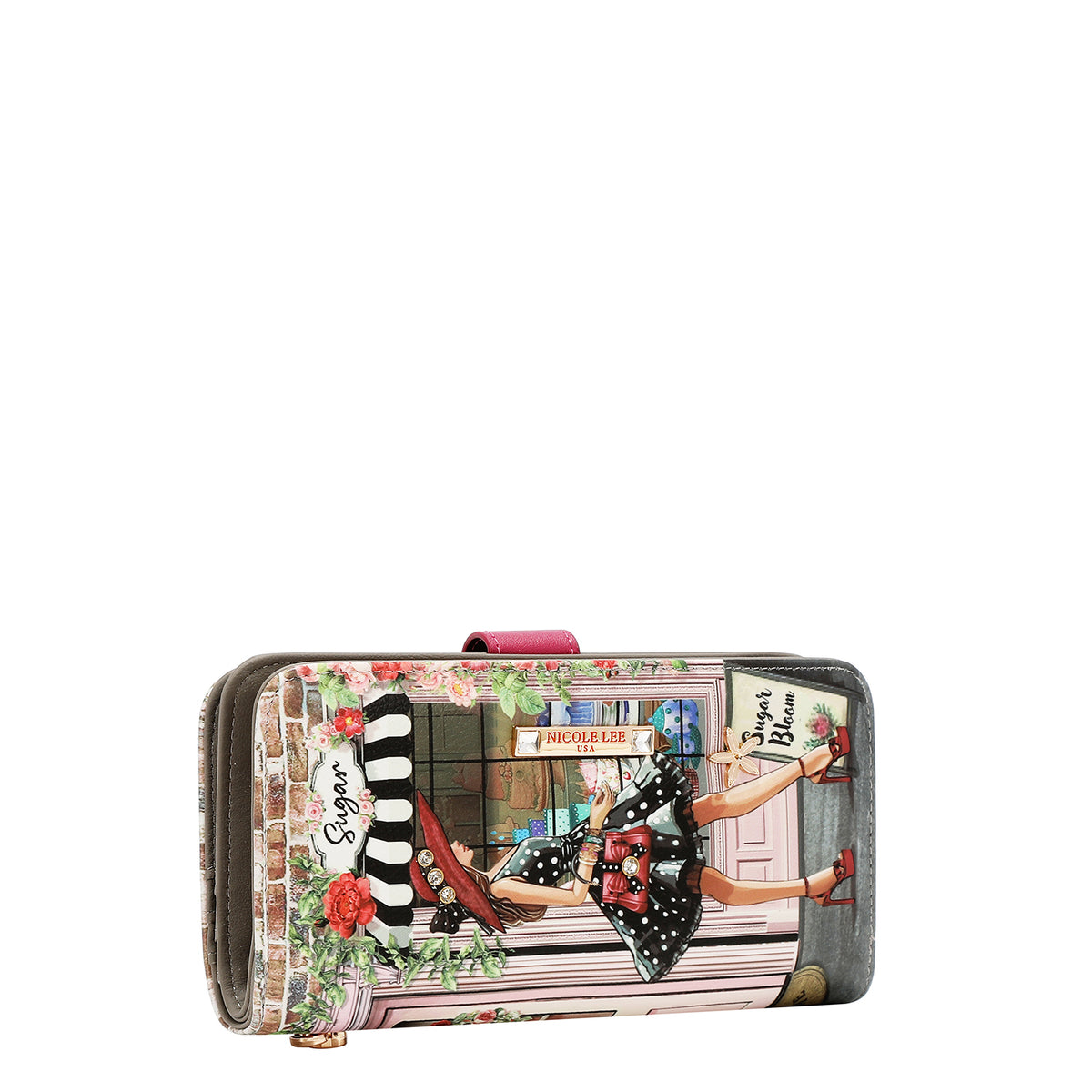 NL SIGNATURE BIFOLD WALLET WRISTLET