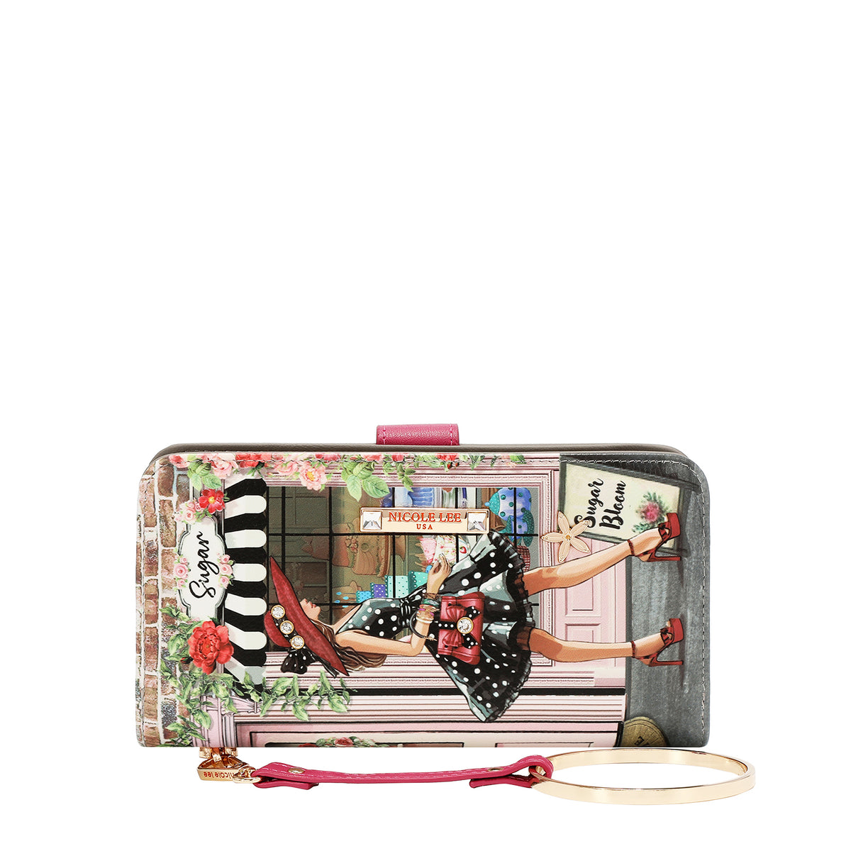 NL SIGNATURE BIFOLD WALLET WRISTLET
