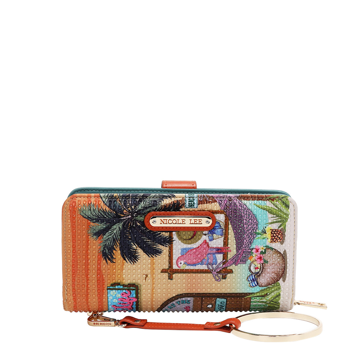 NL SIGNATURE BIFOLD WALLET WRISTLET