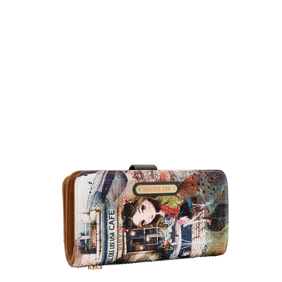 NL SIGNATURE BIFOLD WALLET WRISTLET