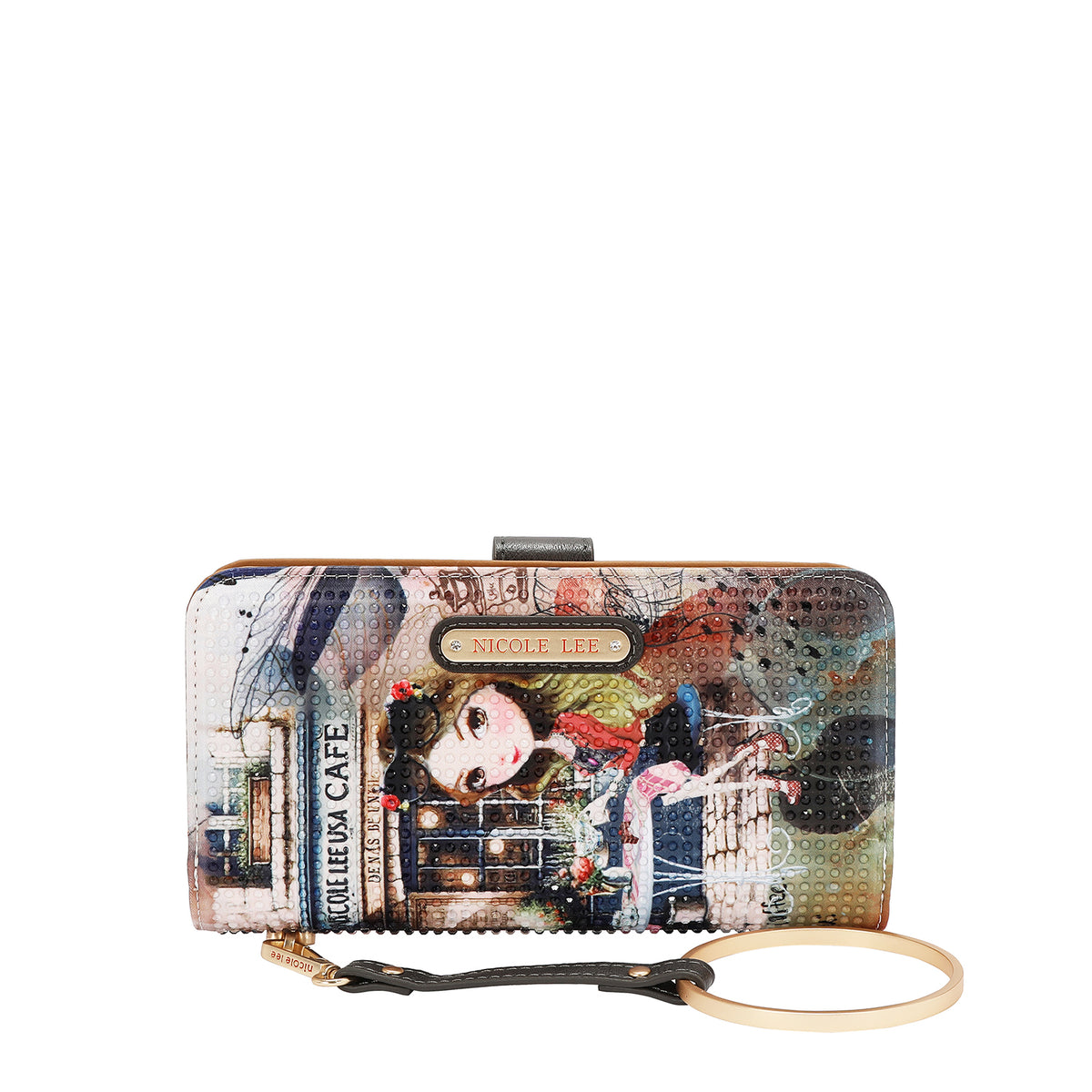 NL SIGNATURE BIFOLD WALLET WRISTLET