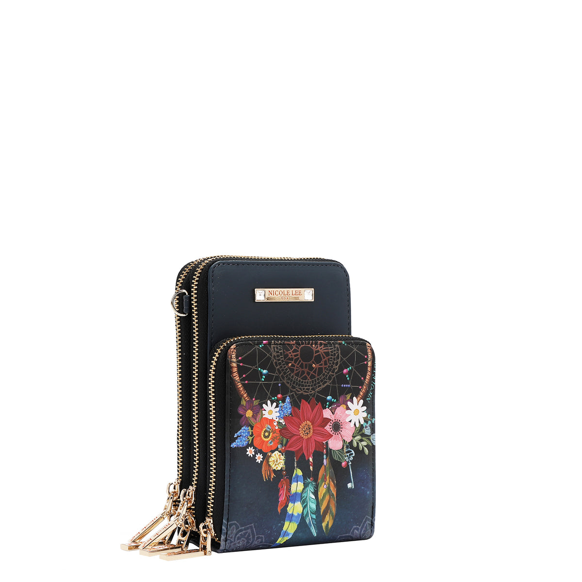 MULTI-ZIP PHONE CASE CROSSBODY