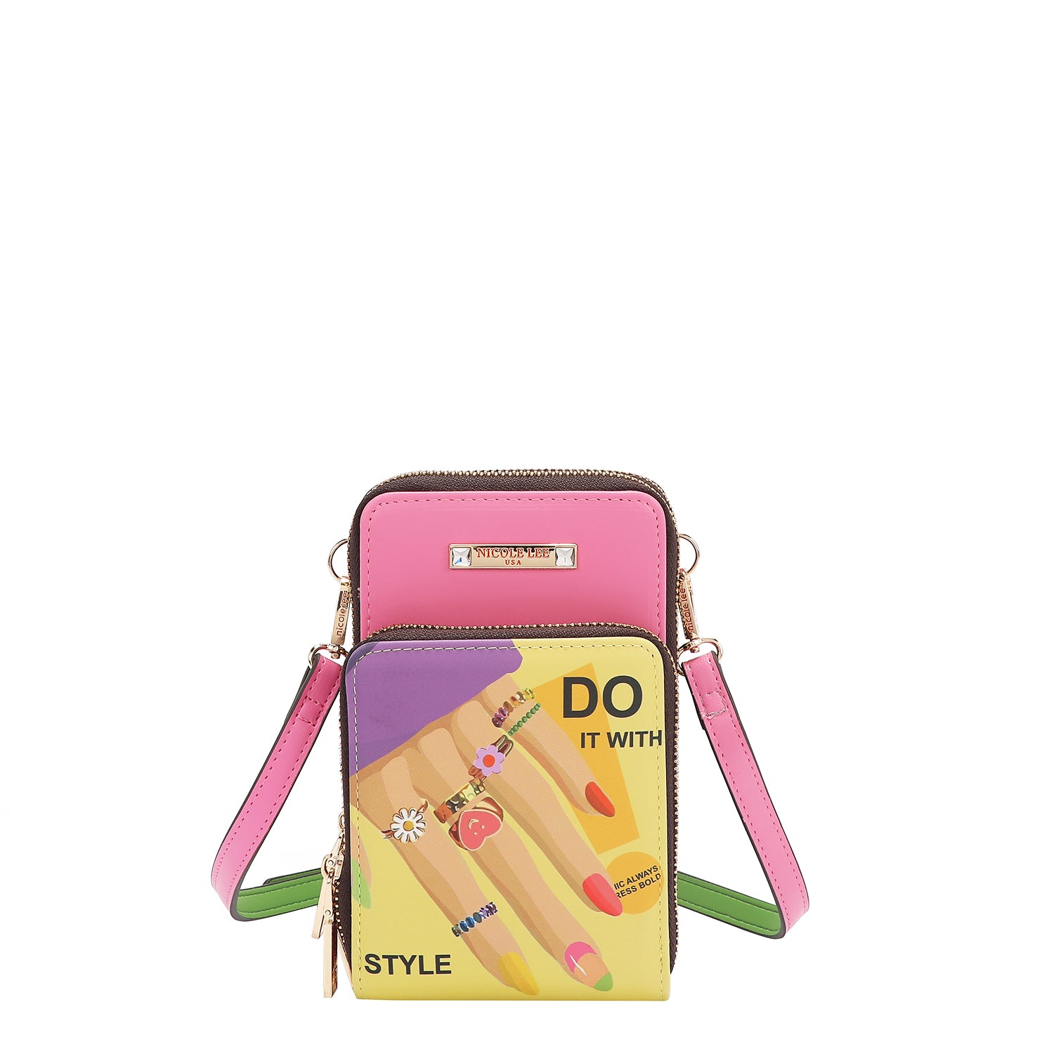 MULTI-ZIP PHONE CASE CROSSBODY