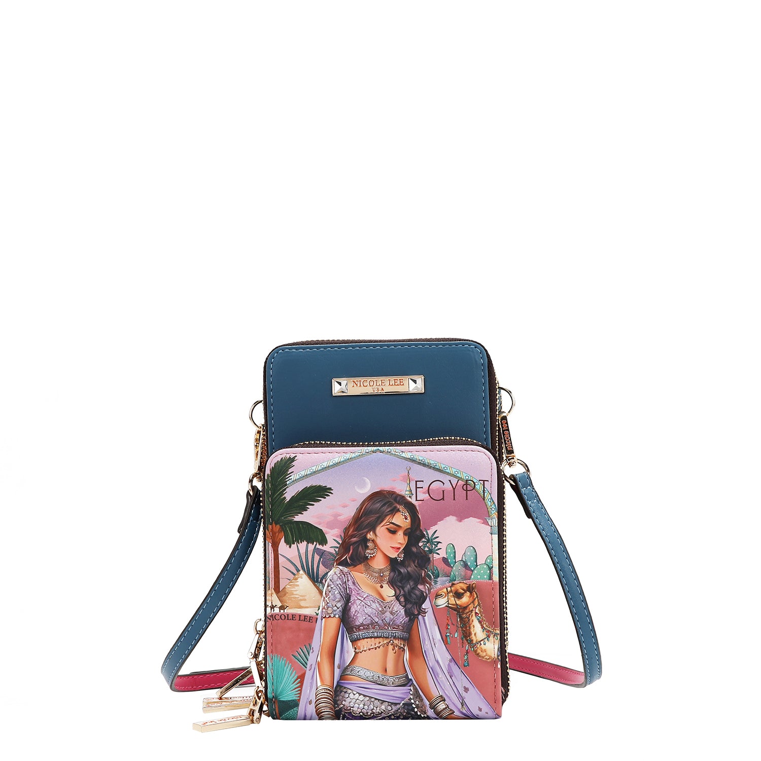 MULTI-ZIP PHONE CASE CROSSBODY