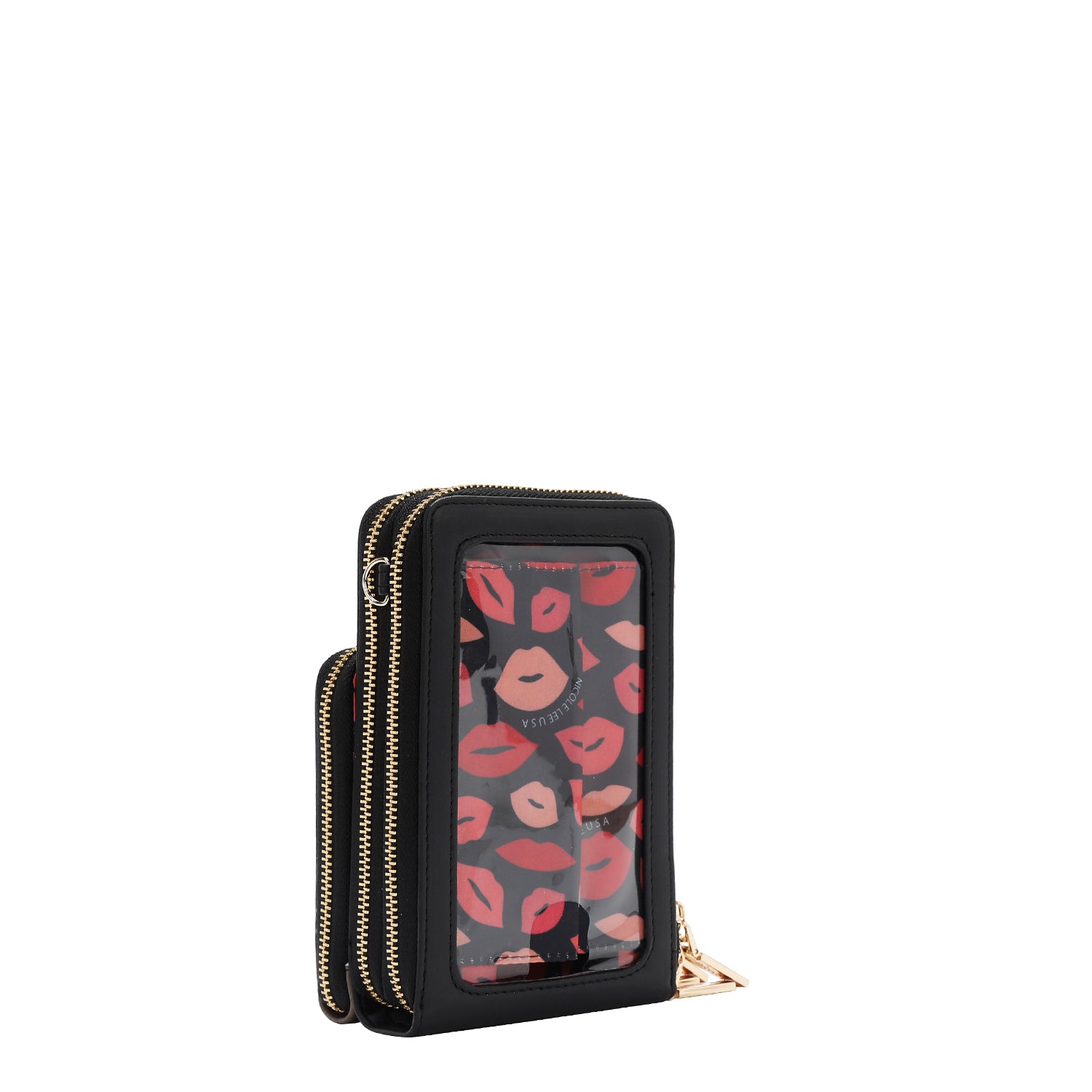 Multi-Zip Phone Case Crossbody with Universal Phone Size