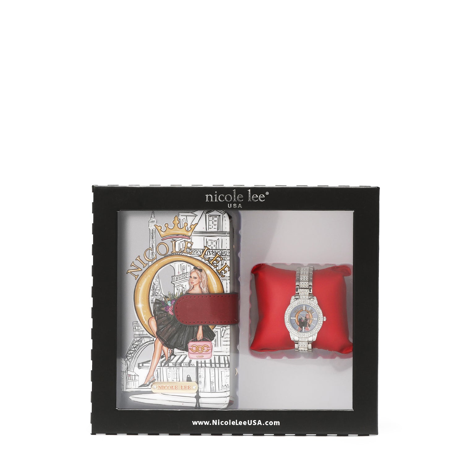 2 PIECE ACCESSORIES SET (WATCH, PHONE CASE CROSSBODY WALLET)