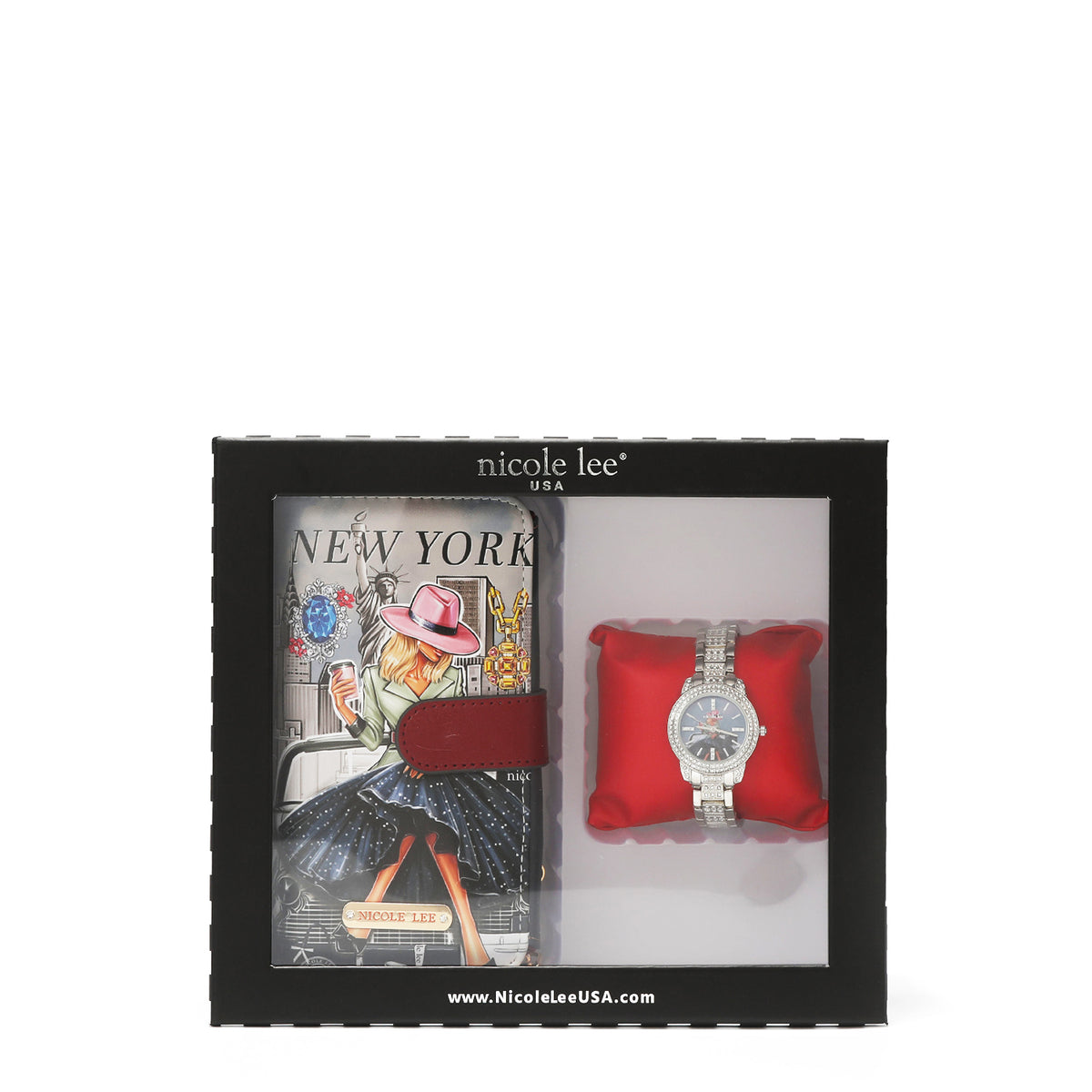 2 PIECE ACCESSORIES SET (WATCH, PHONE CASE CROSSBODY WALLET)