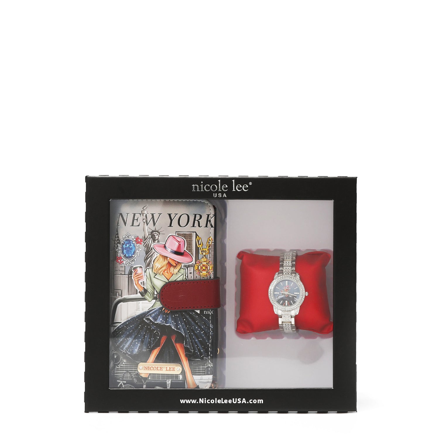 2 PIECE ACCESSORIES SET (WATCH, PHONE CASE CROSSBODY WALLET)