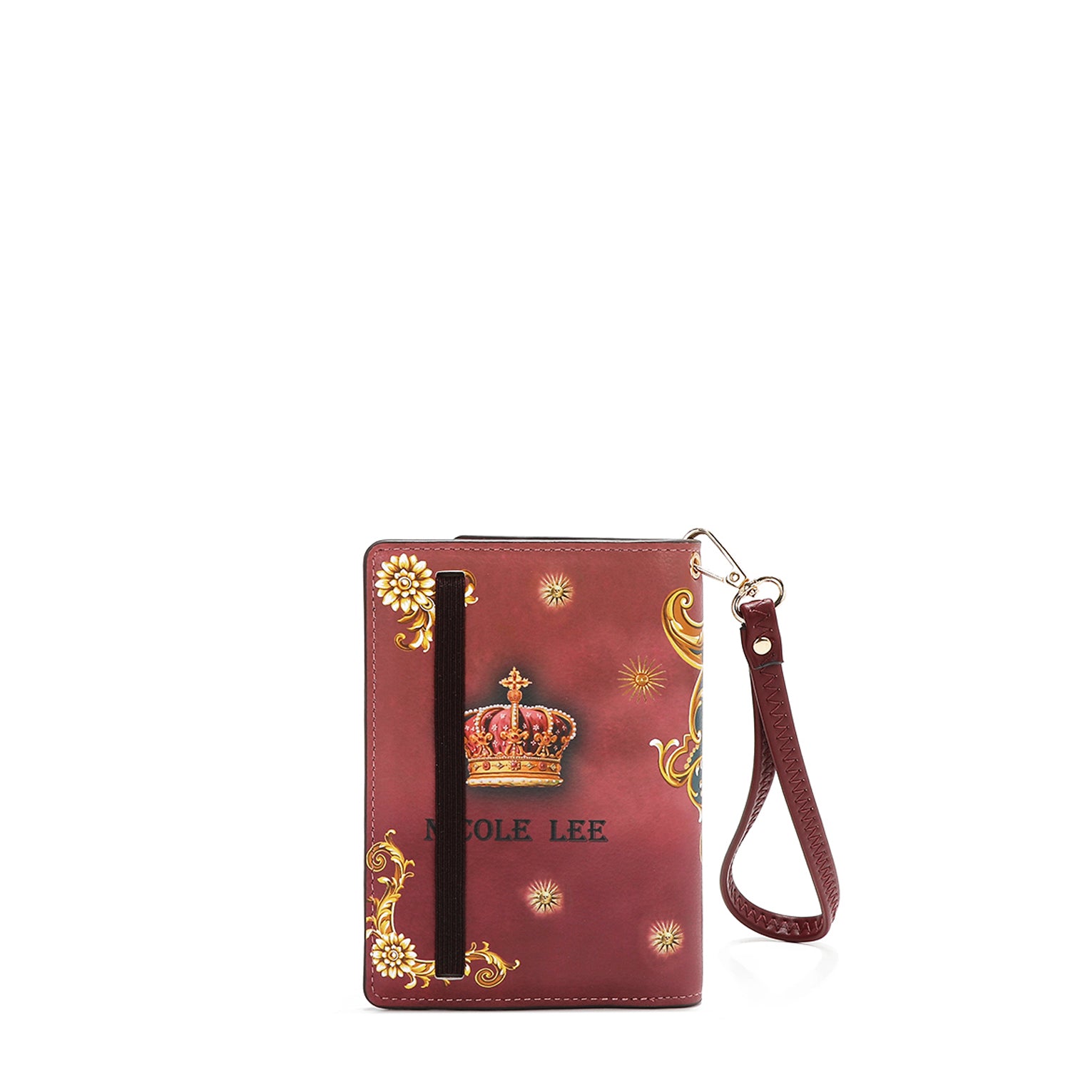Fashion Print Passport Wallet Wristlet with Pen Holder, Card Slots