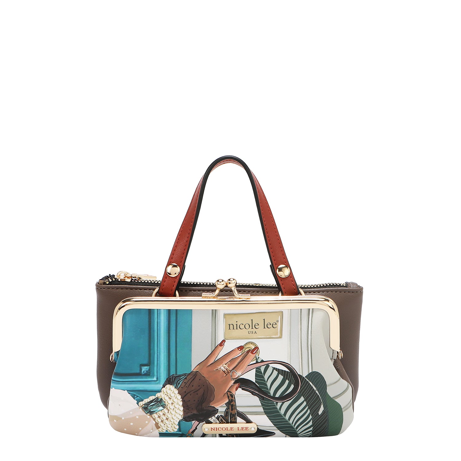 MEDIUM FRAME TOP-HANDLE PURSE