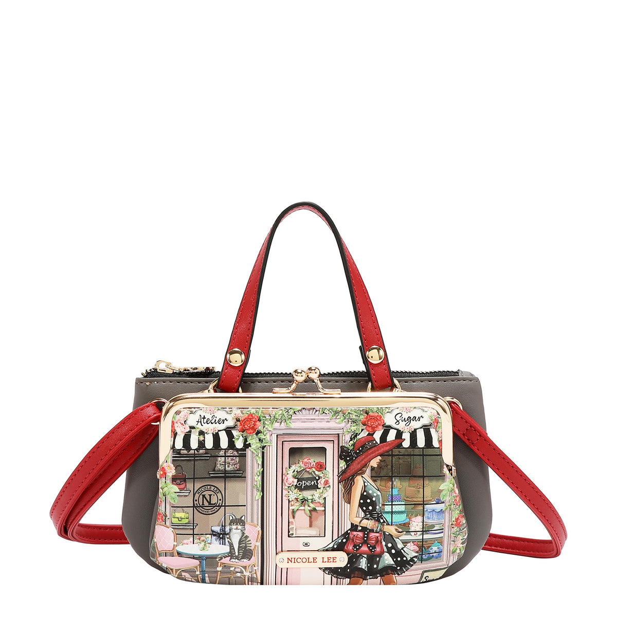MEDIUM FRAME TOP-HANDLE PURSE