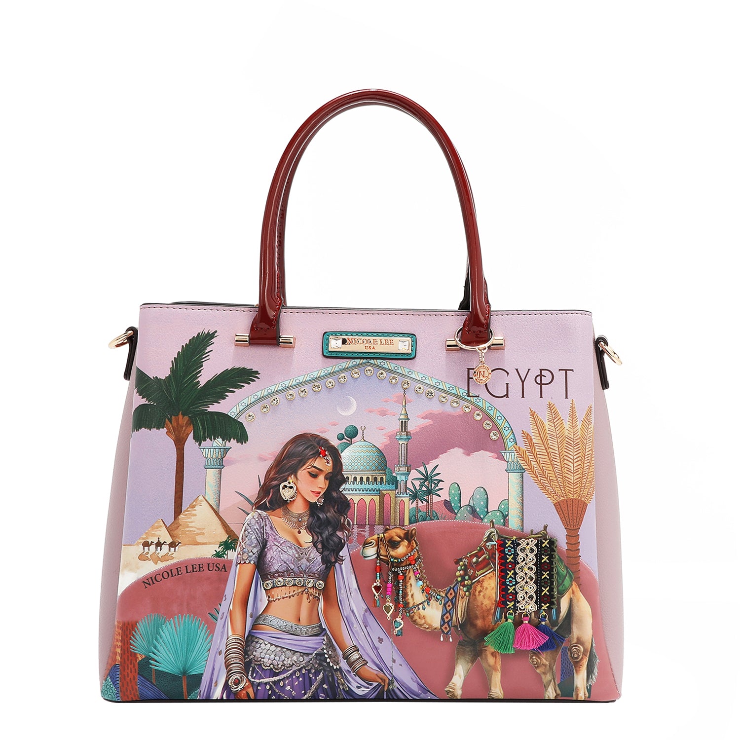 エリー Queen Cleopatra Satchel Bag with Embellishments that Combines