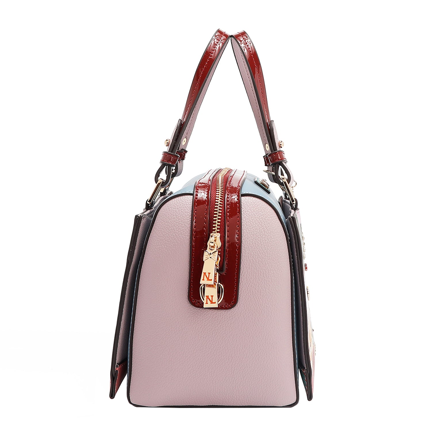 Queen Cleopatra Boston Bag the Front is Embellished with Beads