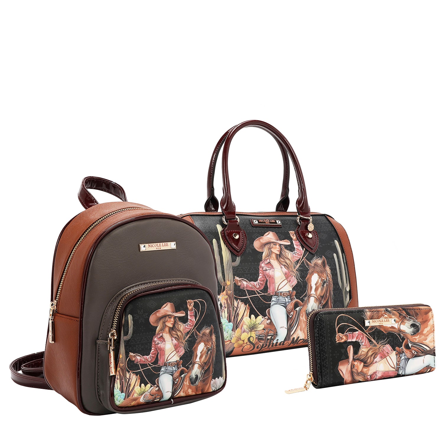 Sofia Montana 3 PIECE SET 3 Piece Set with Mini Handbag, Backpack