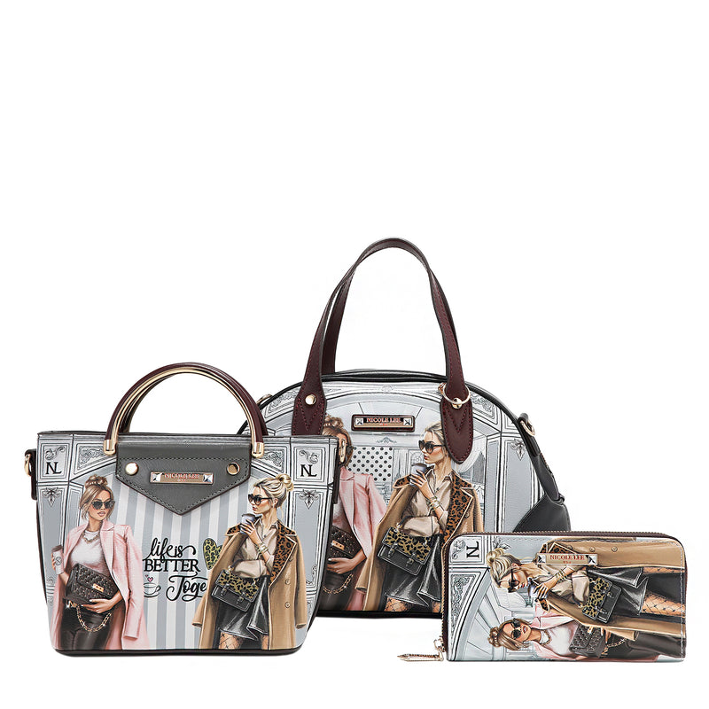 LADIES NIGHT OUT 3 PIECE SET (Handbag, Crossbody, Wallet)