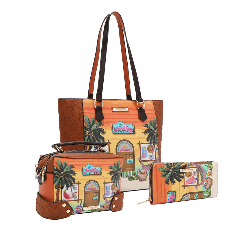 SUN AND SAND 3 PIECE SET (Handbag, Crossbody, Wallet)