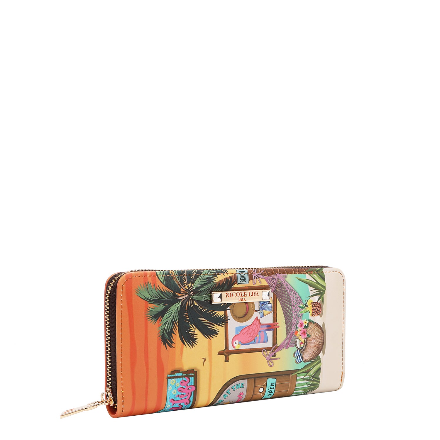 nicole lee 財布 Solid Color Agustina Vegan Leather Wallet, Small Vegan Leather