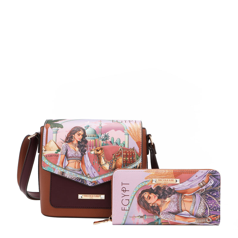 QUEEN CLEOPATRA 3 PIECE SET (BACKPACK, CROSSBODY, WALLET)