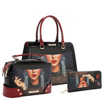 SAMANTHA LA BELLEZA 3 PIECE SET (TOTE, CROSSBODY, WALLET)