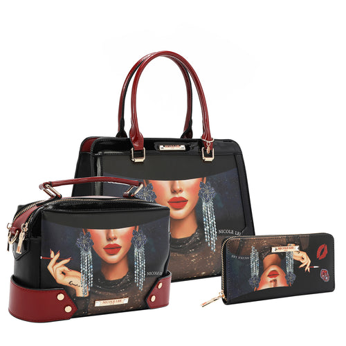 SAMANTHA LA BELLEZA 3 PIECE SET (TOTE, CROSSBODY, WALLET)