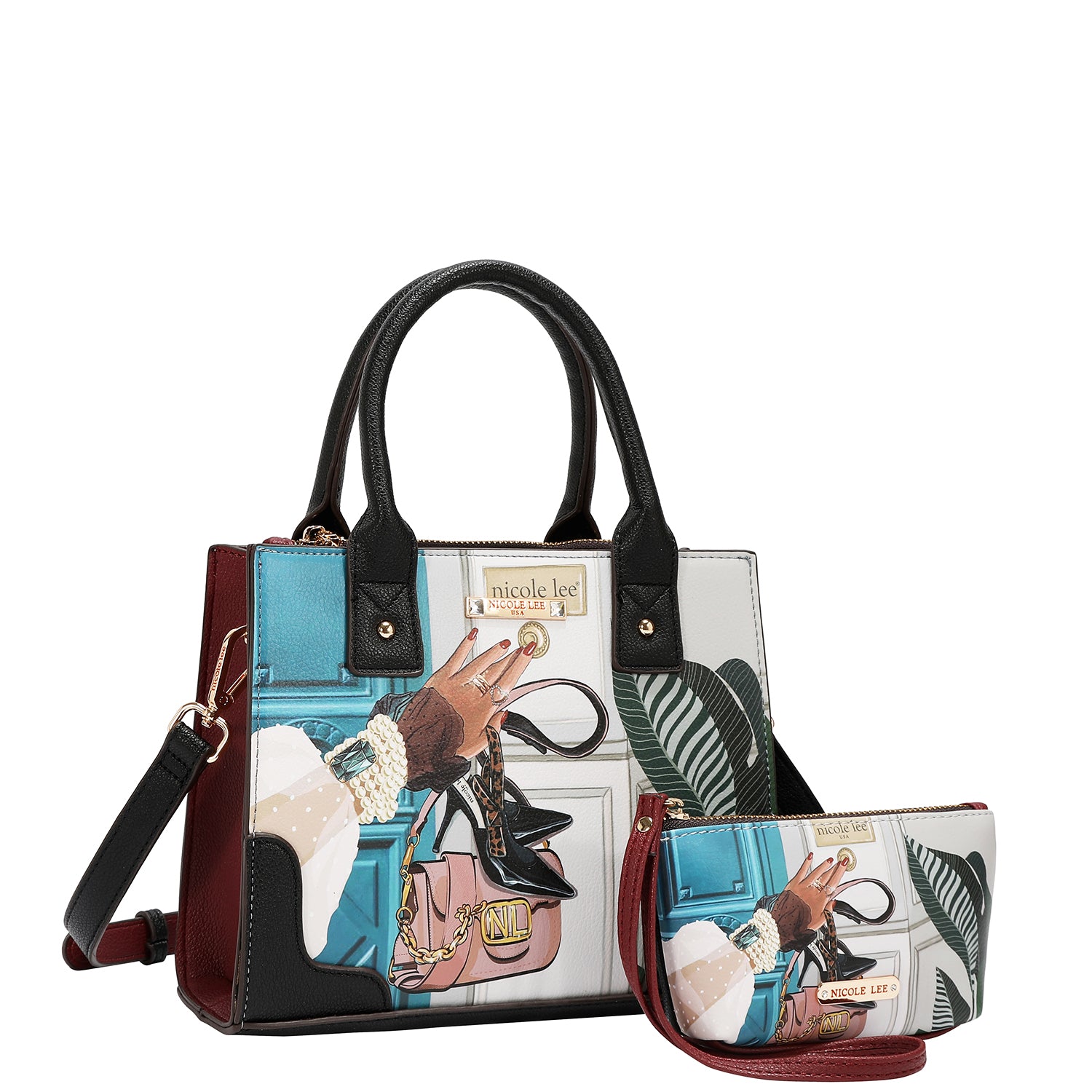 EMOTION 5PC SET (TOTE, CROSSBODY, POUCH, COINPURSE AND WALLET)